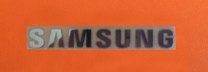 1 pcs Sticker for SAMSUNG Label Aufkleber Badge Logo 30mm x 6mm Chrome color