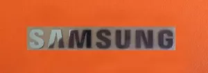 1 pcs Sticker for SAMSUNG Label Aufkleber Badge Logo 30mm x 6mm Chrome color - Picture 1 of 2