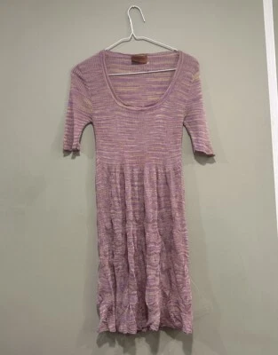 Missoni Italy Knit Multicolor 3/4 Sleeve Pullover Woven Dress 46 (US 10) - Image 1 of 4