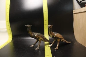 Selten Antik Vintage Metall Fasan Vogel Salz Pfefferstreuer Patina Goldfarben USA - Bild 1 von 4