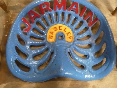 JARMAIN  HASELEY  VINTAGE   CAST  IRON  TRACTOR  IMPLEMENT   SEAT   COLLECTIBLES - Image 1 of 4