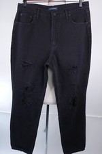 Aeropostale Distressed Mom Jeans Black Women Size 14