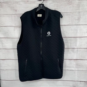 Giubbotto trapuntato Marine Layer full zip smanicato puffer jacket nero XL logo - Foto 1 di 9