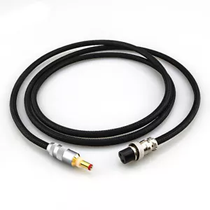 GX16-2 Pin to DC 2.1/2.5mm Reines Silber 4N HIFI Phono DC Power Cable Netzkabel - Picture 1 of 7