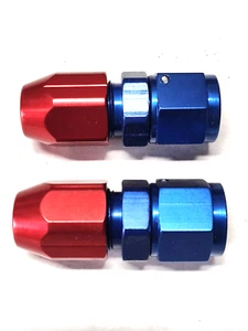 1/2 HARDLINE TUBING TO 8AN FEMALE COMPRESSION FITTING RED)BLUE. 150 PSI Set Of 2 - Picture 1 of 1