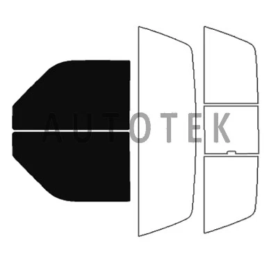 Película precortada tinte de ventanas delanteras de dos puertas para Dodge Dakota cabina estándar 1987-1996 Foto 1 de 4