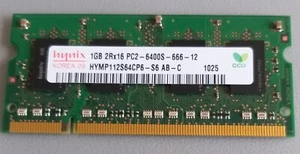 Hynix 1GB SO-DIMM (Notebook-RAM) DDR2 800MHZ 2Rx16 PC2-6400S-666-12 | 1A - Bild 1 von 5