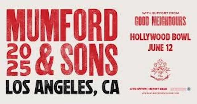 Four (4) Tickets Mumford And Sons Hollywood Bowl June 12 2025 - Image 1 of 4