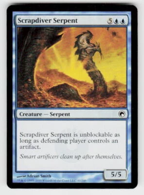 Scars of Mirrodin #41 Scrapdiver Serpent - Image 1 of 2