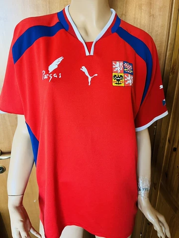 Czech Republic Football Shirt Puma  XLARGE Soccer Jersey Home Red Paegas 2000 Cover