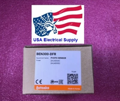  AUTONICS BEN300-DFR Photo sensor, Diffuse Reflective,Light/Dark On, 24/240V - Image 1 of 4