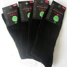 4 Paar Herren Berufs Socken ohne Gummi 100% Baumwolle 4/2 Rippe schwarz 39 - 50