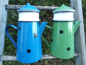 CAFETIERE FILTRE EMAILLEE 2 CHOIX 1,5 L FONCTIONNELLE EMAIL VERITABLE NEUVE TOP - Picture 1 of 1