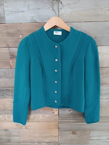 Vintage Boos 100% Wool Jacket Women's Sz. 36 Made in Austria EUC Sweater Cropped - Foto 1 di 12