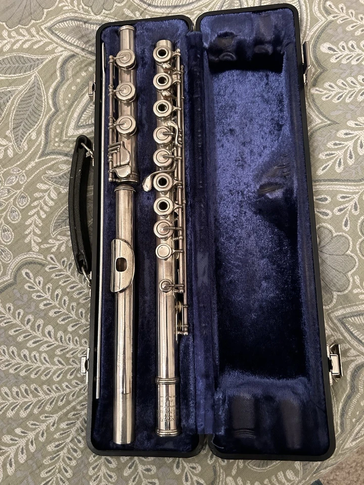 Flauta de pie B hecha a mano con agujero abierto William S. Haynes Foto 1 de 2