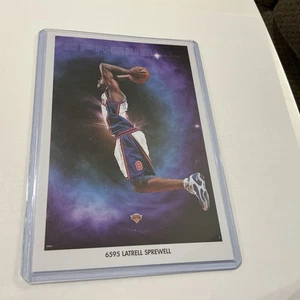 Vintage Latrel Spreewell New York Knicks Promo Poster Karte 4x6 - Bild 1 von 4