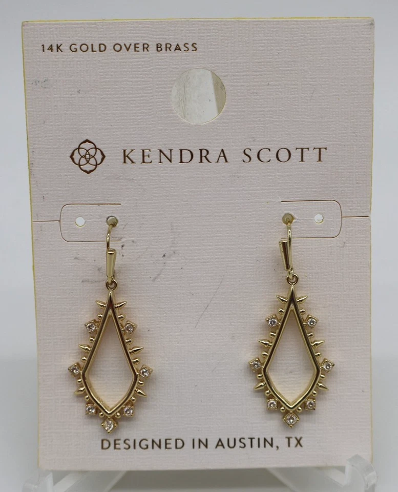 Pendientes colgantes Kendra Scott Álora oro 14K sobre latón - oro nuevos con etiquetas Foto 1 de 4