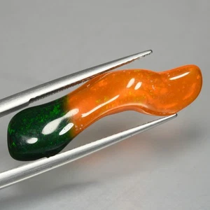 4.71Ct IF Lovely Perfect Fancy 26.5 x 7.4 MM 100% Natural Orange Green Fire Opal - Picture 1 of 5