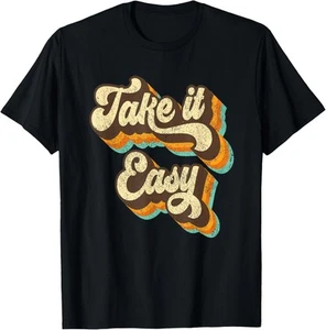 Take It Easy Retro 70s Disco Party Costume T-Shirt Hoodie - Picture 1 of 16
