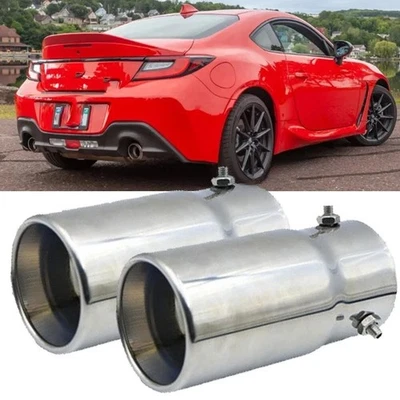 2xExhaust Tip Rear Tail Throat Muffler Stainless Steel For Toyota Supra GR86 Foto 1 de 4