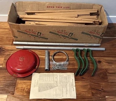 Vintage Taper 7' ft 96 Branch Aluminum Silver Christmas Tree w Instruction Sheet - Image 1 of 4