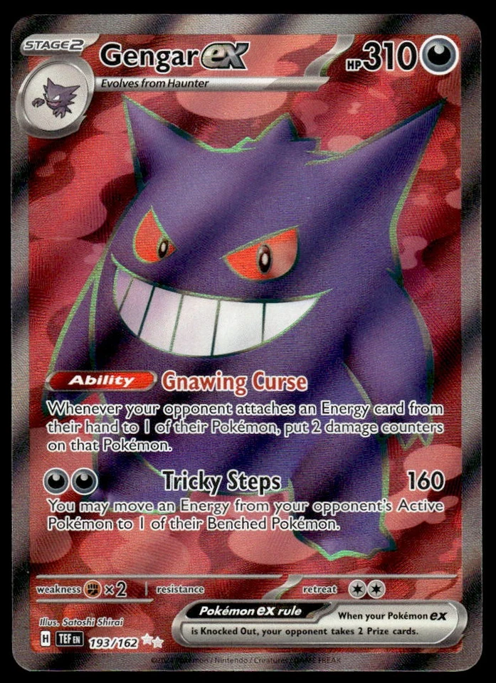 Pokemon TCG SV05: Temporal Forces #193/162 Gengar ex NM - Image 1 of 2