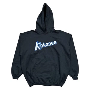 Vintage Y2K Kokanee Beer Stitched Big Logo Fleece Hoodie Mens XL - Picture 1 of 8