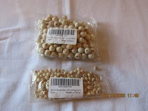 NEW 150 WOODEN BEADS FOR CRAFTING 5mm OR 10mm ( CHOOSE ). - Picture 1 of 1