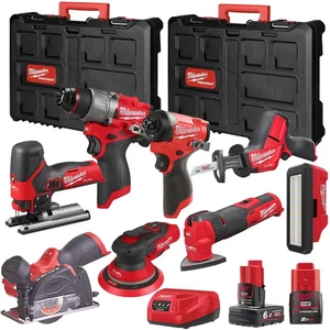Milwaukee M12FPP7B2-627P 12V Fuel 8 Piece Powerpack Tool Kit with 1 x 6.0Ah - Picture 1 of 9