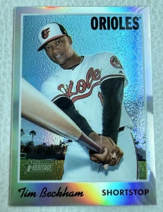 2019 Topps Heritage TIM BECKHAM rifrattore cromato /999 #THC-101 Baltimore Orioles - Foto 1 di 2