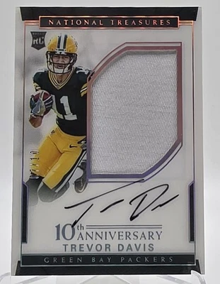2016 National Treasures #138 Trevor Davis 10th Anniversary Rookie Patch Auto /10 - Image 1 of 2