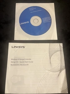 CD y manual de configuración de extensor de alcance inalámbrico Belkin LINKSYS RE 4000W - Imagen 1 de 17