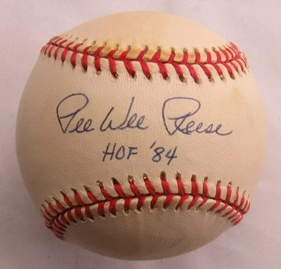 Béisbol automático firmado por Pee Wee Reese JSA CG96956 Foto 1 de 4