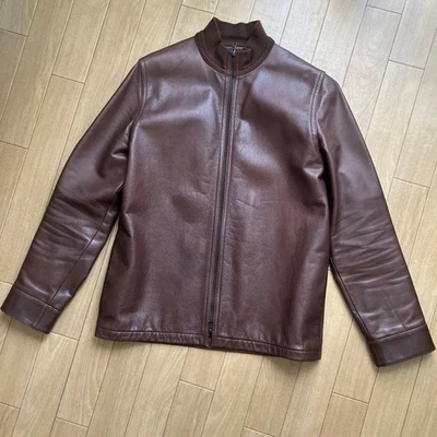 A.P.C. Leather Jacket France Double Zip Vintage Men Women Stylish Used - Image 1 of 4