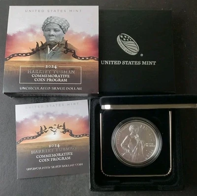 2024 P Uncirculated $1 Harriet Tubman Commemorative Silver Dollar - Image 1 of 3
