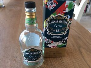 Empty Chivas Regal Extra 13 year old 70cl Blended Scotch Whisky Bottle & Box 