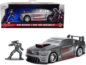 1/32 Jada Marvel Avengers 2006 Ford Mustang GT & WAR Machine Figure Model 33082 - Picture 1 of 2