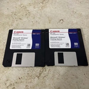 CANON BJC-620 Color Bubble Jet PRINTER 2 DRIVER FLOPPY DISKS WINDOWS 95 & 3.1 - Picture 1 of 3