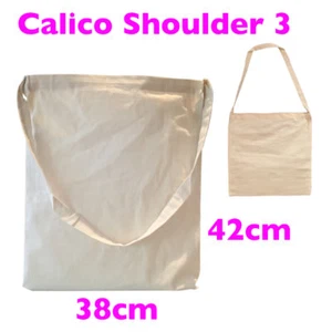 A3 Calico Bag Library Bulk Tote Calico Bags S3 H42*W38cm,145gsm, lots 1-200 bags - Picture 1 of 7