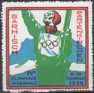 ES9749 Póster Sellos: Juegos Olímpicos de Invierno Garmish Partenkirchen 1936 - Imagen 1 de 1