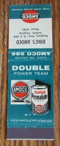 KING'S AMOCO GASOLINERA AÑOS 50 MATCHBOOK MATCHCOVER: SUFFOLK, VIRGINIA -E1 - Imagen 1 de 2