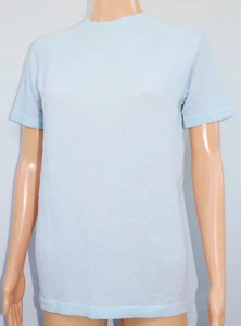 T-Shirt True Vintage Rockabilly Stretch Boucle elastisch glänzend Hell Blau - Bild 1 von 3