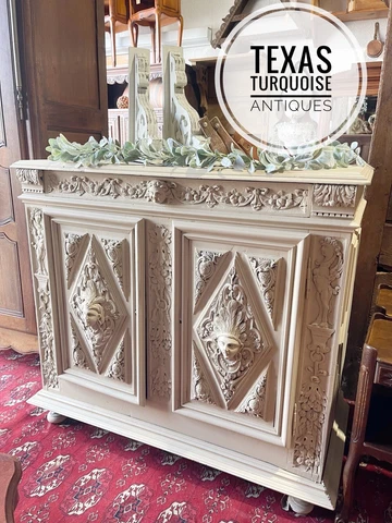 Antique french renaissance buffet, sideboard, carved, farmhouse, chalkpaint Cover