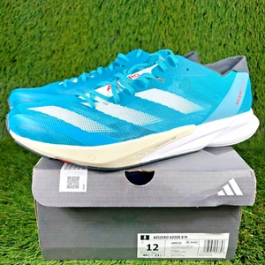 Adidas Adizero Adios 8 Men's 12 Marathon Shoes Lightstrike Pro Blue White HP9721 - Picture 1 of 11