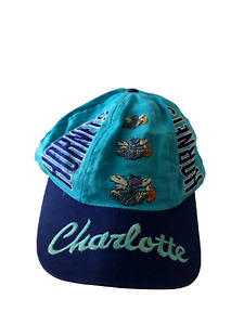 Vintage Charlotte Hornets Hat Cap Rare NBA One Size