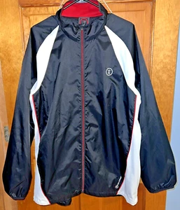 Converse Wade Long Sleeve Zip Up Mens Grey/Black Hooded Track Jacket Back Logo L - Picture 1 of 11