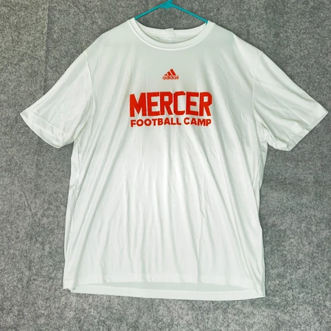 Mercer Bears Mens Shirt 2XL XXL White Orange Short Sleeve NCAA Football 566 Top Cover