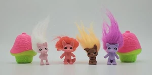 Lote de 4 mini muñecas troll The Zelfs Blind Pots con 2 soportes para hongos - Imagen 1 de 3