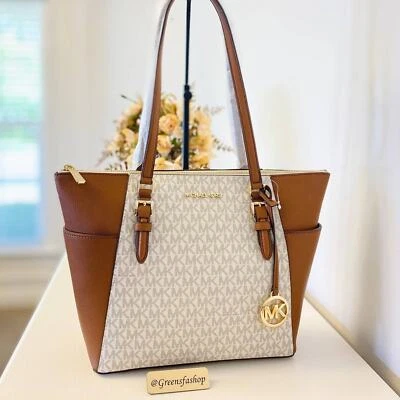 Michael Kors Charlotte Top Zip Tote shoulder bag Vanilla - Image 1 of 4