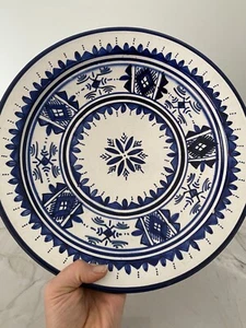 Moroccan Ceramic Plate Salad Pasta Bowl Serving Handmade Wall Hanging 12.5" - Picture 1 of 4